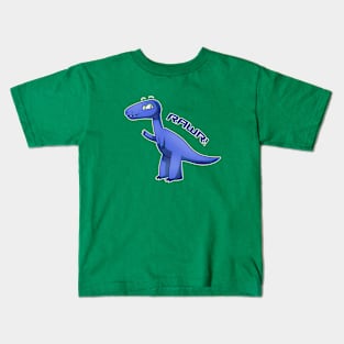 Blue T-Rex Kids T-Shirt